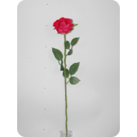 Роза бархатная, красная, искусственная, 70см