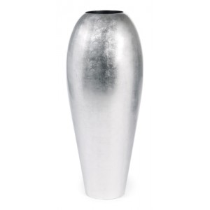 NIEUWKOOP Дизайнерское кашпо/ваза Sphinx bladzilver, серебристое, круглое, 42x100 cm