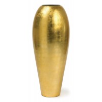 NIEUWKOOP Дизайнерское кашпо/ваза Sphinx bladgoud, золотистое, круглое, 42x100 cm