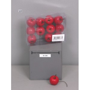 Яблоки красные, 12 штук в упаковке, 35 мм 