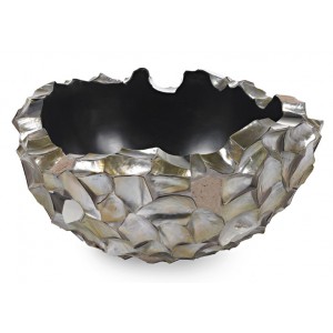 NIEUWKOOP Дизайнерское кашпо Ocean Bowl, коричневый перламутр, круглое, 40x22 cm