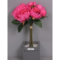 Букет пионов, ярко-розовый, 8 шт., 34 см