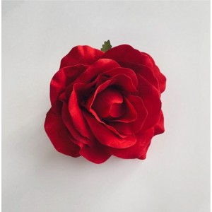   Роза Плэйсэнс на клипсе, красная, 12 см