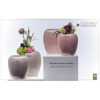 Керамическая ваза TIZIANO "Мелито", розовая, лорин, 16 см