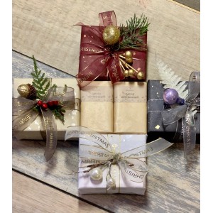 Подарочный набор рождественский "Натуральное аргановое мыло с какао", 2 шт по 100г