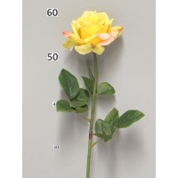 Роза садовая желтая Flixton, искусственная, 64 см