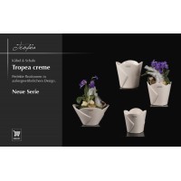 Керамическая ваза TIZIANO "Тропеа", крем, 19,5 см
